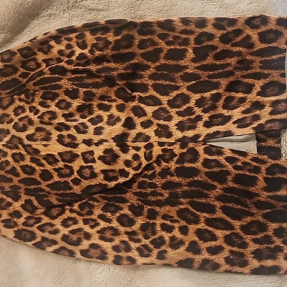 Zara Leopard Pencil Skirt Made In Spain Medium EUC - Picture 3 of 10